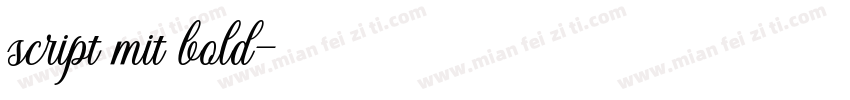 script mit bold字体转换